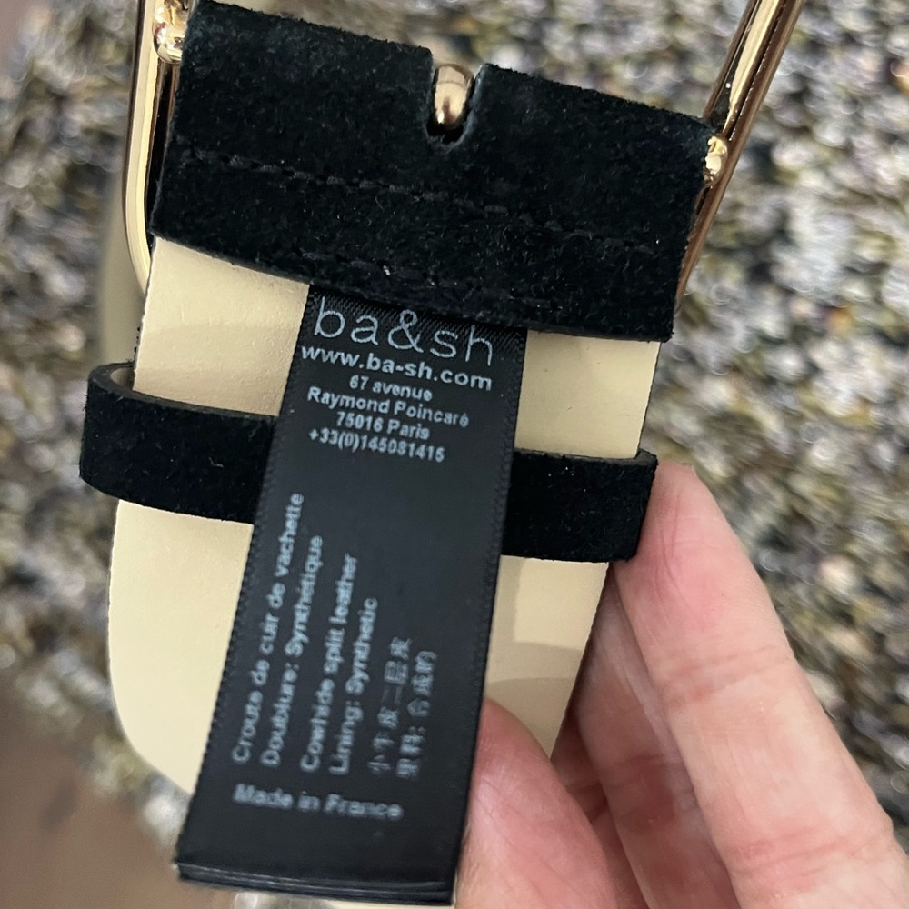 Ba&sh Black Suede Belt